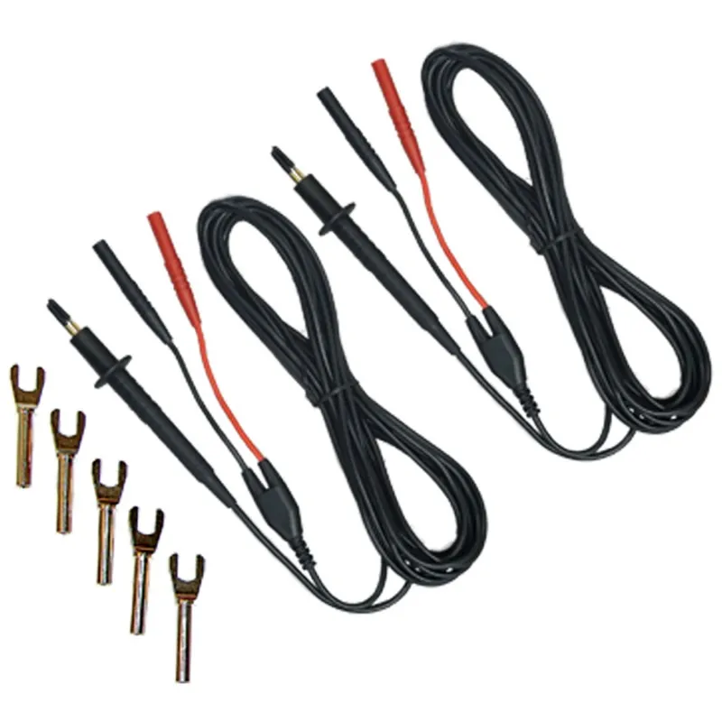 AEMC 2118.74 Spring-Loaded Kelvin Probes with 5 Fork Terminals, 1A, 20 ft