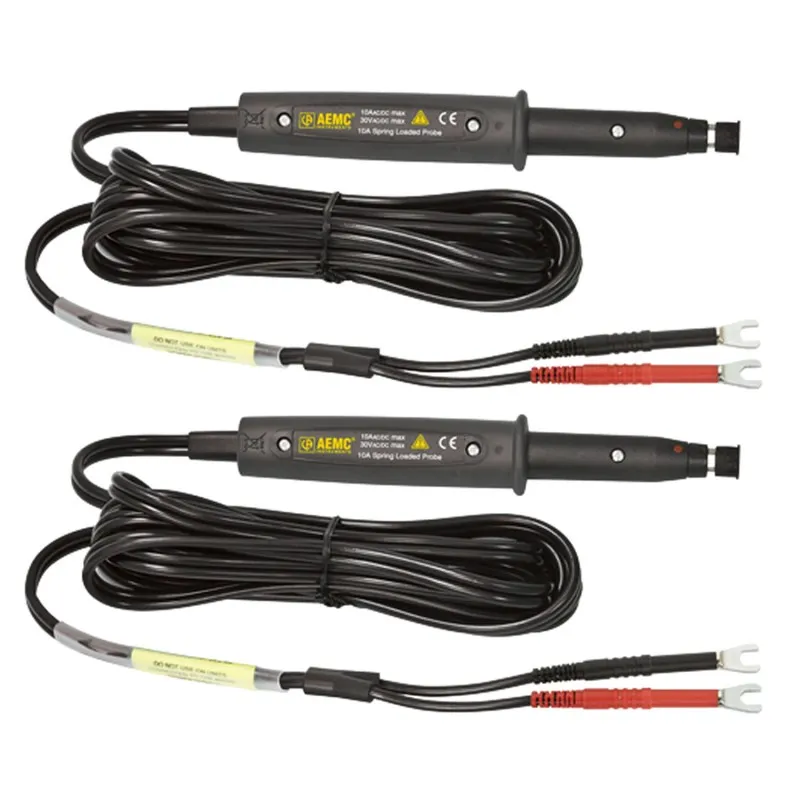 AEMC 2118.77 Spring Loaded Kelvin Probes, 10A, 10ft