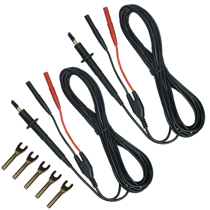 AEMC 2118.73 Spring-Loaded Kelvin Probes with 5 Fork Terminals, 1A, 10 ft