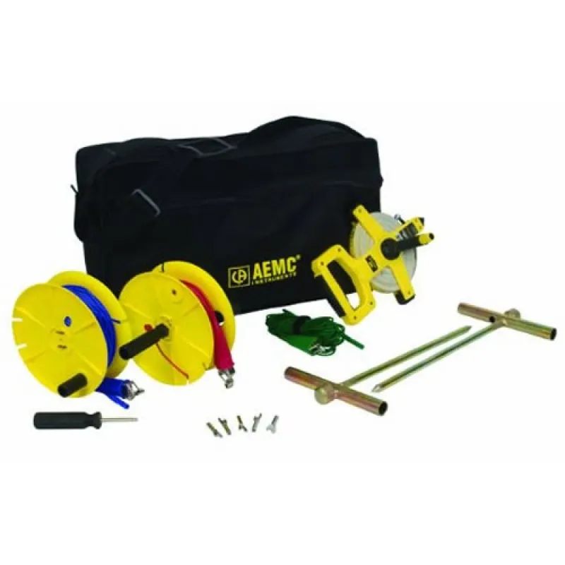 AEMC 2135.35 3-Point Ground Resistance Tester Kit with 150' Leads