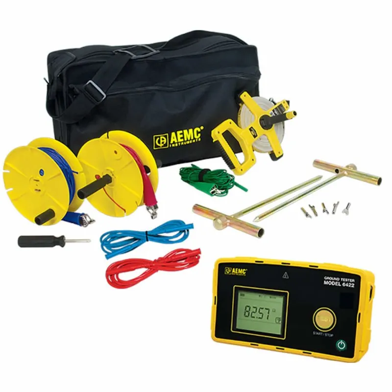 AEMC 6422 KIT-150FT [2135.56] 3-Point Digital Ground Resistance Tester Kit, 150 ft.