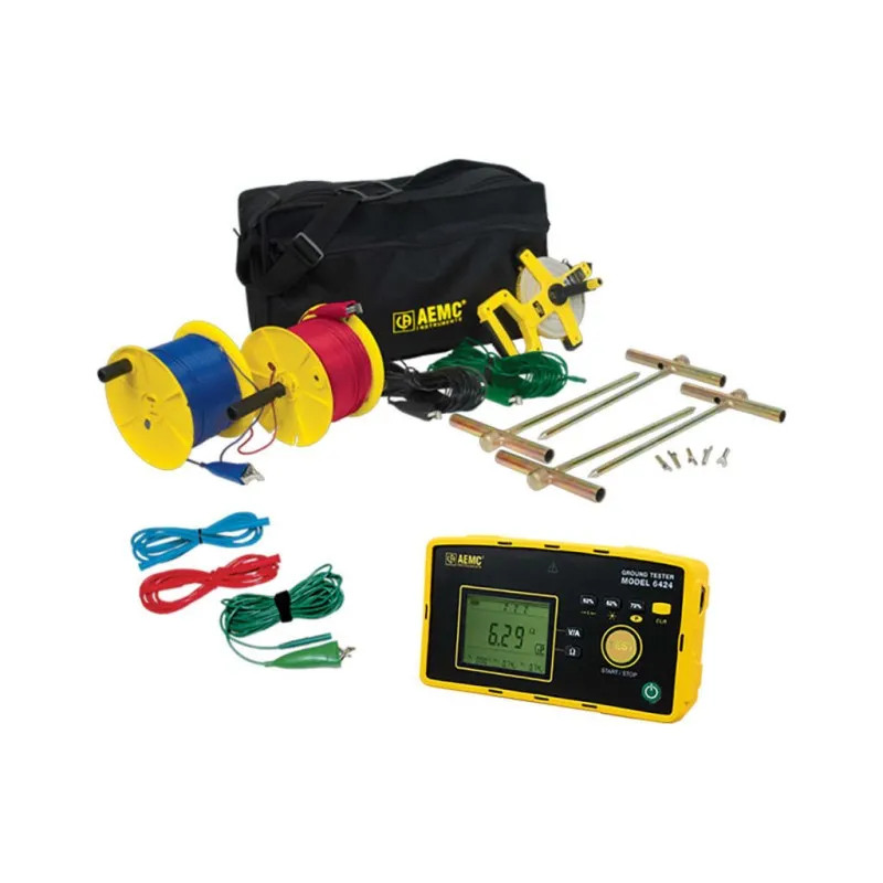 AEMC 6424 KIT-300 FT [2135.59] 3-Point Digital Ground Resistance Tester Kit w/ 300 Ft. 