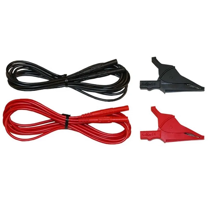 AEMC 2140.63 Test Leads with Alligator Clips, Set of 2, Colour Coded, 10ft