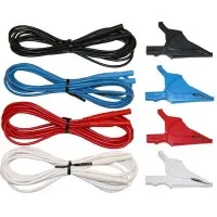 AEMC 2140.64 Test Leads with Alligator Clips, Set of 4, Colour Coded, 10ft (3m)