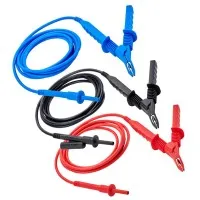 AEMC 2151.30 Test Leads, 10 ft, 5kV Safety with Hippo Clips, Set of 3