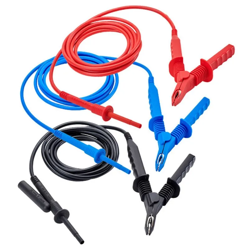 AEMC 2151.38 Test Leads, 25 ft, 15kV Safety with Clips, Set of 3
