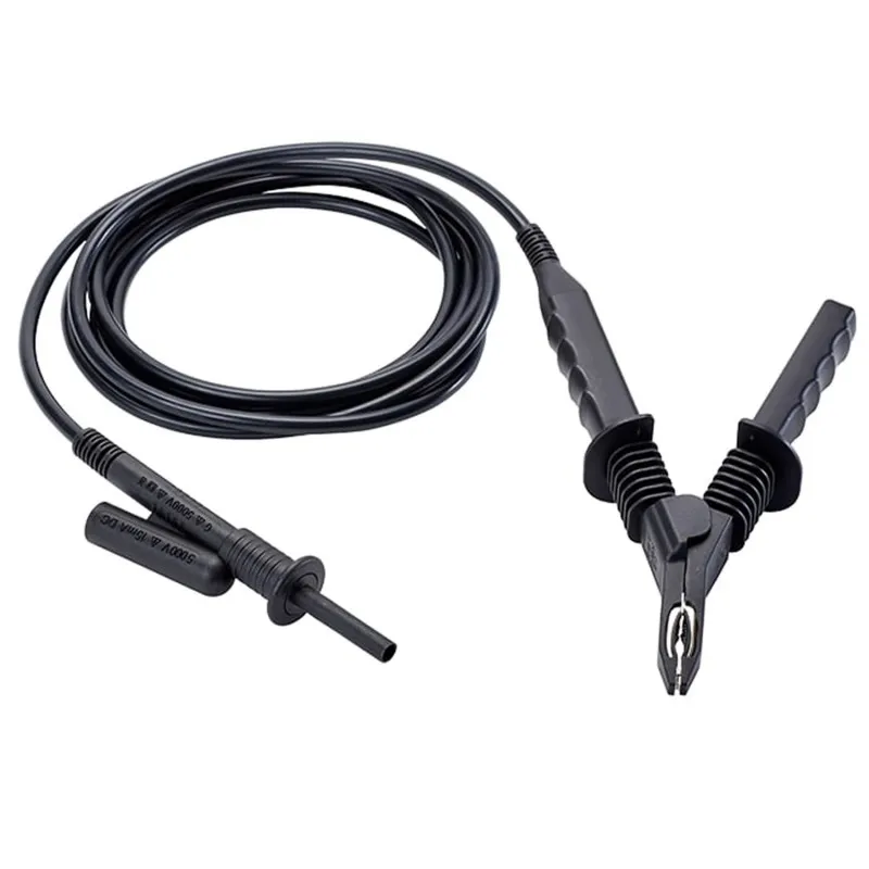 AEMC 2151.41 15 kV Lead, Black Guard with Integral Clip for Models 6550 and 6555 (45 ft)