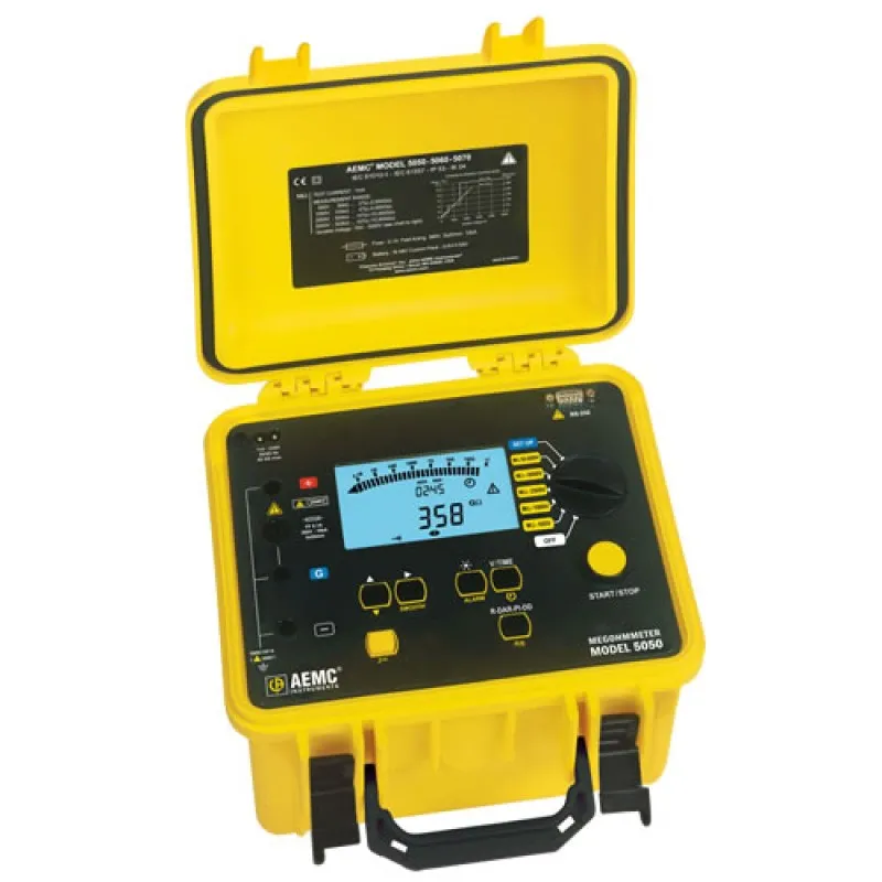AEMC 5050 [2130.20] 500V, 5000V Digital/Analog Meghommeter