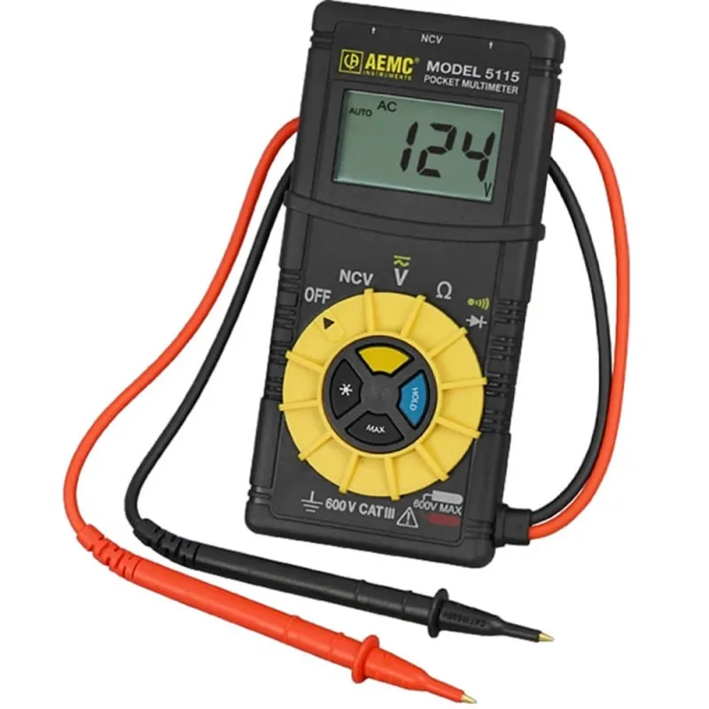 AEMC 5115 [2154.10] Pocket Digital Multimeter, NCV, V, AC/DC, Ohms, Continuity, 2000 Counts