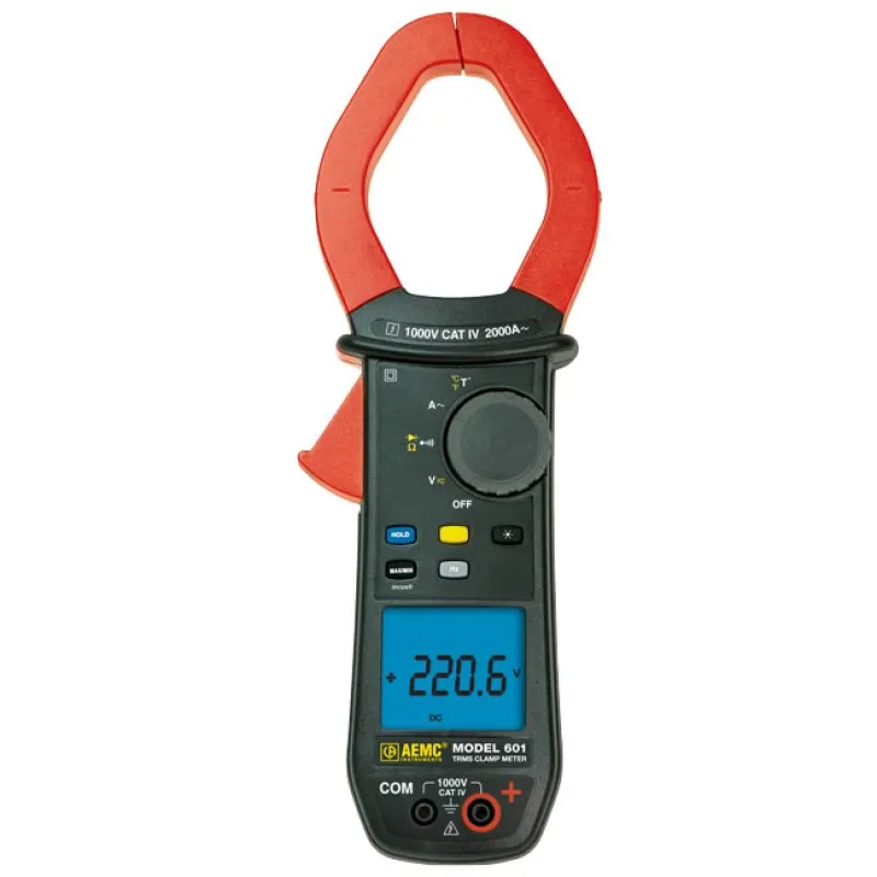 AEMC 601 [2139.30] 1000VAC/DC, 2000AAC TRMS Clamp On Meter,  Ohms, Continuity, Temperature