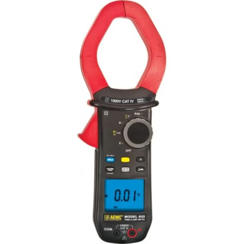 AEMC 603 [2139.31] 1000V AC / DC, 2000A AC / 3000A DC True RMS Clamp-On Meter, 2.36" Jaw Size