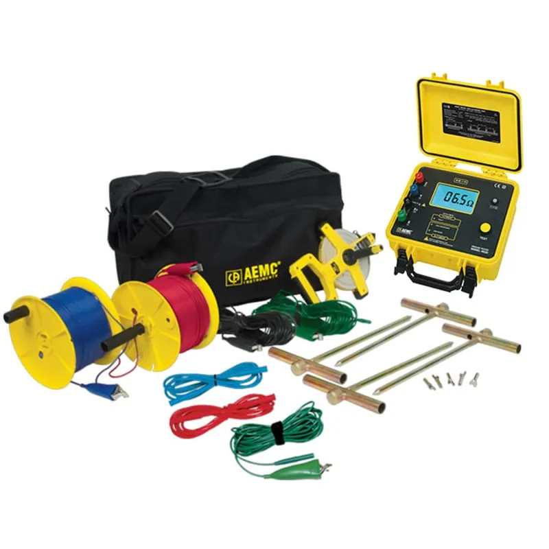 AEMC 6471 WP [2135.61] 2-Point, 3-Point and 4-Point Multi-Function Ground Resistance Tester Kit w/ 500 ft Leads