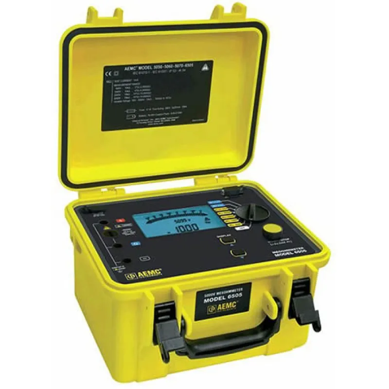 AEMC 6505 [2130.18] Digital Megohmmeter / Insulation Tester, 500V, 1000V, 2500V, 5000V