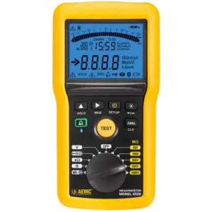 AEMC 6526 [2155.53] Megohmmeter Genggam Digital/Analog dengan Bluetooth &amp; Perangkat Lunak DataView, Tegangan Uji Maksimum 1000 V