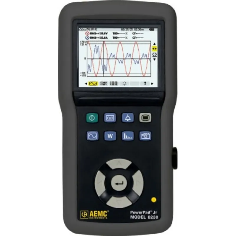 AEMC 8230 [2130.81] PowerPad Jr True RMS Power Quality Analyzer, Single Phase*DISCONTINUED SEE AEMC 8333*