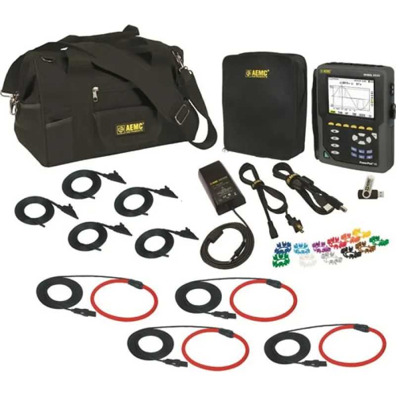 AEMC 8336 W/4 193-24BK [2136.31] PowerPad III 3-Phase Power Quality Analyzer, 1-/2-/3-Phase NW