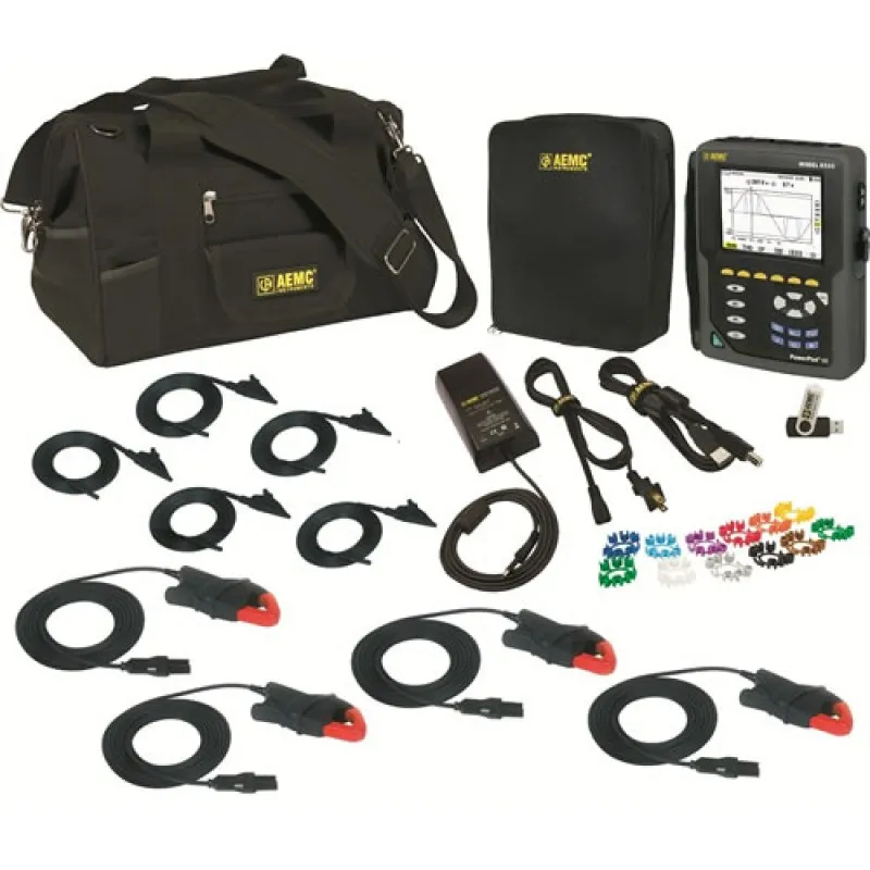 AEMC 8336 W MN193-BK [2136.32] PowerPad III 3-Phase Power Quality Analyzer, 1-/2-/3-Phase NW, MN193