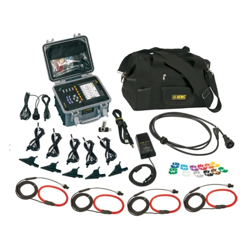 AEMC 8436 w/4 196A-24-BK [2136.44] PowerPad Power and Energy Quality Analyzer w/ Four 196A-24-BK AmpFlex Sensors
