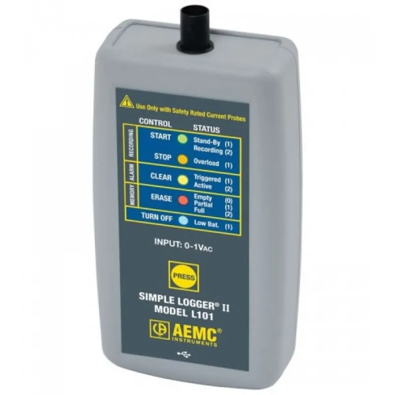 AEMC L101 [2126.02] Simple Logger II (1-Channel, TRMS, 0 to 1VAC, DataView Software)