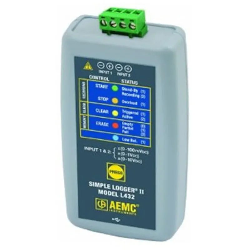 AEMC L264 [2126.07] DC+/-100mV/1V/10V DC Simple Logger II