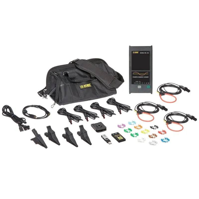 AEMC PEL 105 [2137.59] Power & Energy Logger w/4 196A-24-BK AmpFlex® Sensors 