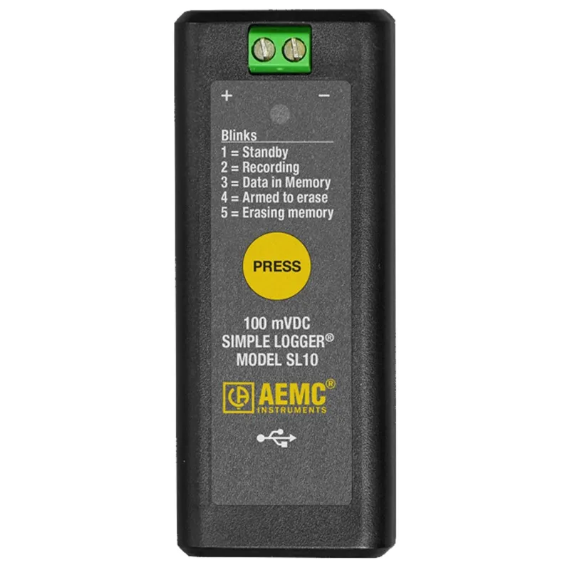 AEMC SL10 [2156.10] Simple Logger Data Logger, 100 mVDC, Voltage