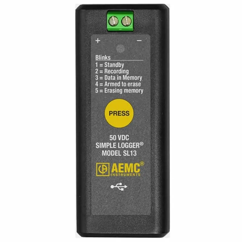 AEMC SL13 [2156.13] Simple Logger Data Logger, 50 VDC, Voltage