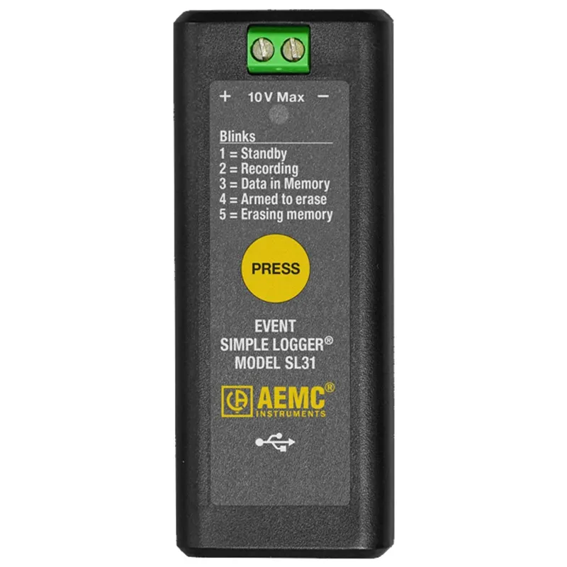AEMC SL31 [2156.31] Simple Logger Data Logger, 0 to 5 VDC, Event*DISCONTINUED NO REPLACEMENT*