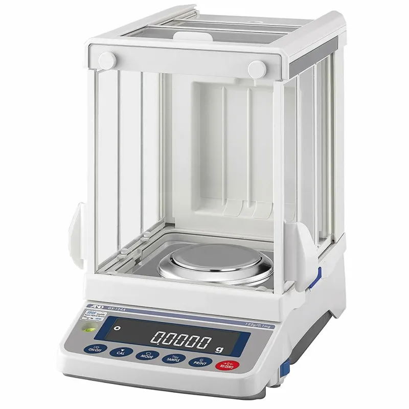 AND Apollo GX [GX-124A] Analytical Balances, 122 g x 0.1 mg - 90mm Ø w/ Internal Calibration