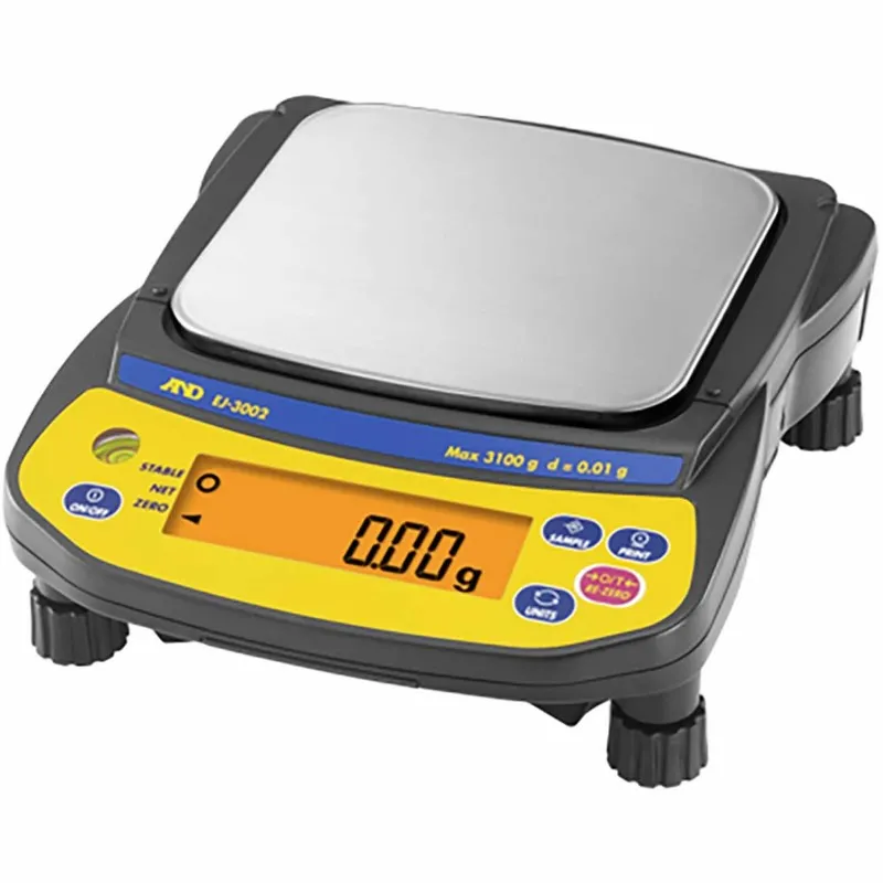 AND Newton EJ [EJ-1202] Portable Precision Balance with External Calibration, 1200g x 0.01g - 127 × 140 mm
