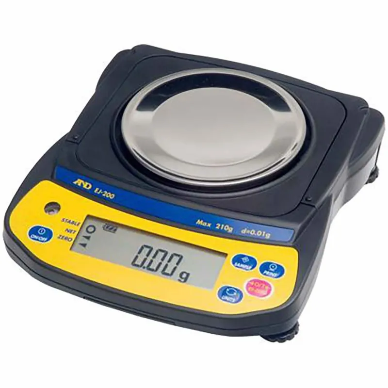AND Newton EJ [EJ-200] Portable Precision Balance with External Calibration, 210g x 0.01g - 110mm
