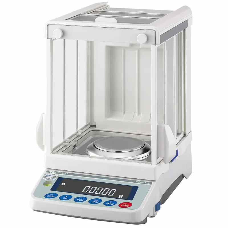 AND Apollo GX [GF-224A] Analytical Balances w/ External Calibration, 220 g x 0.0001 g - Ø90 mm Pan Size