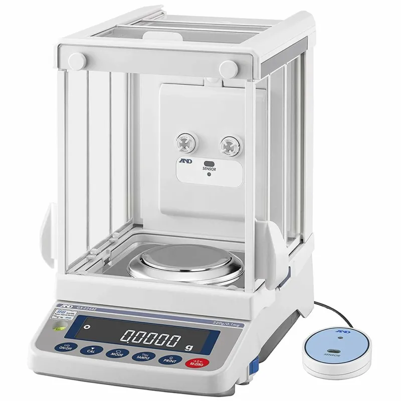 AND Apollo GX [GX-224AE] Analytical Balances, 220 g x 0.1 mg - 90mm Ø w/ Internal Calibration and Built-in Ionizer