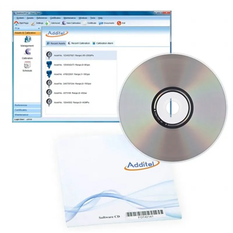 Additel 9502 Additel/Log II Real-Time Data Logging and Graphical Software