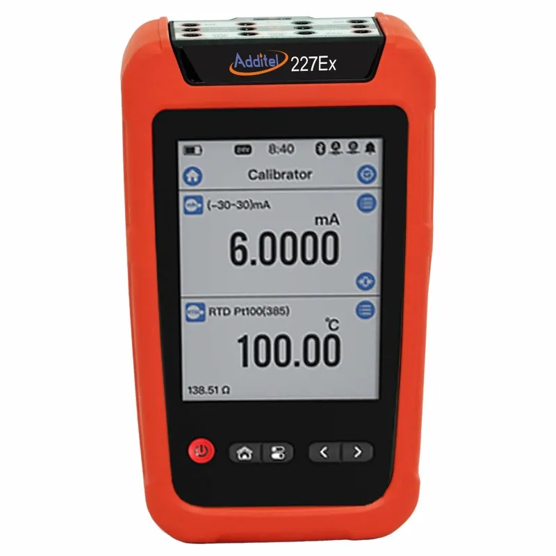 Additel ADT 227EX ATEX Certified Intrinsically Safe Multifunction Process Calibrator
