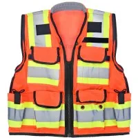 AdirPro ADI716ORG ANSI 107 Class 2 Safety Vest, Orange