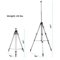 AdirPro 740-02-ELV-157 157" Extra Tall Giant Aluminum Elevating Tripod