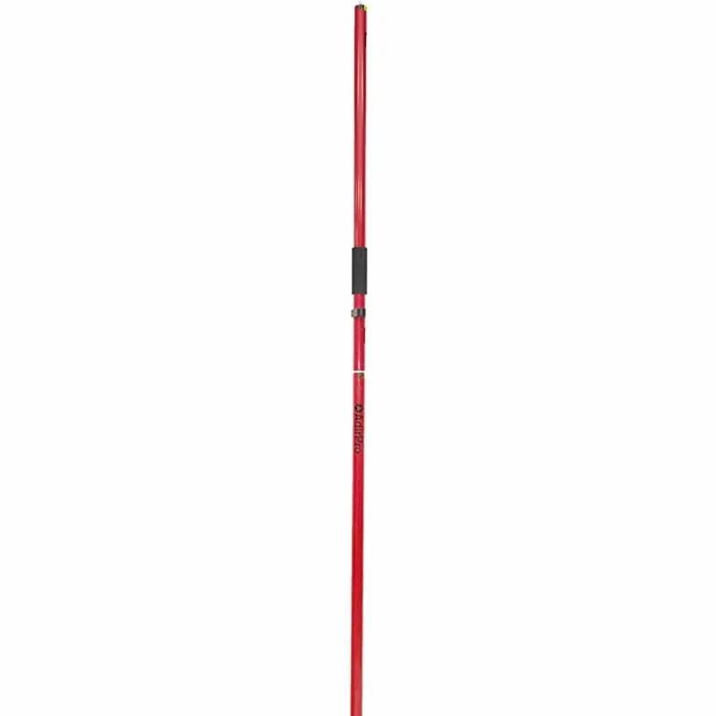 AdirPro 75110 [751-10] Two-Piece GNSS Aluminum Rover Rod with Cable Slot - Red
