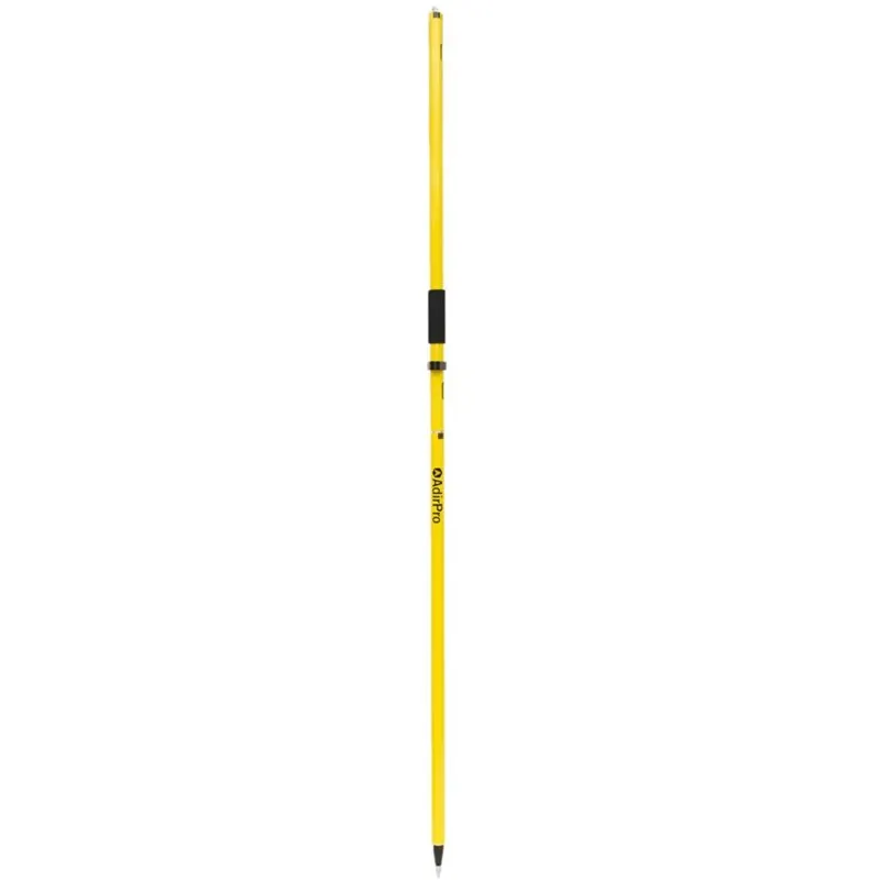 AdirPro 75111 [751-11] Two-Piece GNSS Aluminum Rover Rod with Cable Slot - Yellow