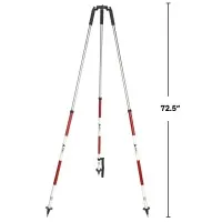 AdirPro 76101RW [761-01-RW] Aluminum Prism Pole Tripod - Red & White