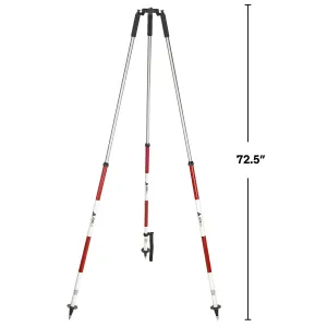 AdirPro 76101RW [761-01-RW] Aluminum Prism Pole Tripod - Red & White