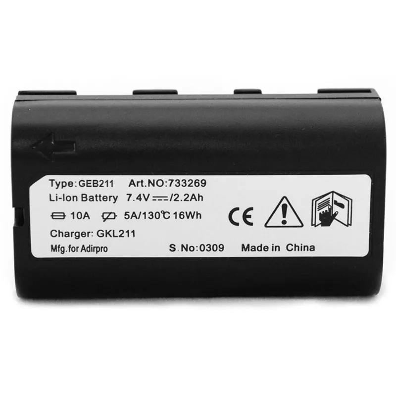 AdirPro GEB211 [77GEB211] Li-ion Battery for Data Collector and GNSS Receiver (Leica Compatible)