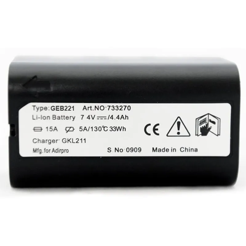 AdirPro GEB221 [77GEB221] Li-ion Battery for Total Stations, Lasers & GNSS Receivers (Leica Compatible)