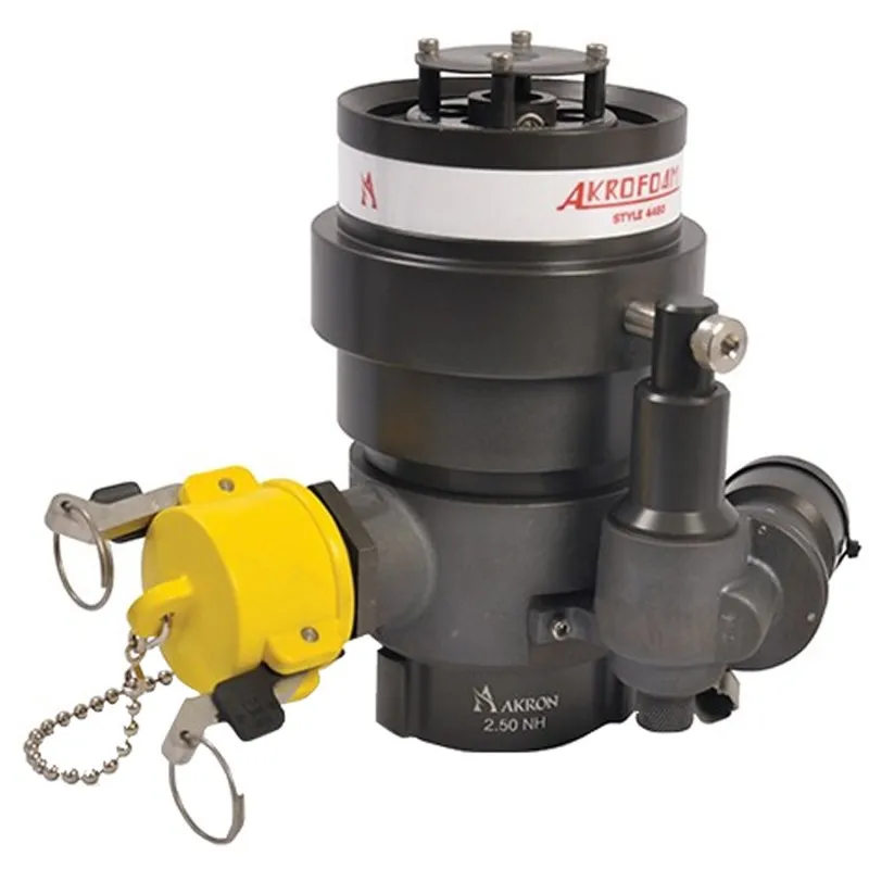 Akron Brass AkroFoam Pyrolite [4480] 2 1/2'' (65 mm) Master Stream Electric Nozzle with Pickup Tube