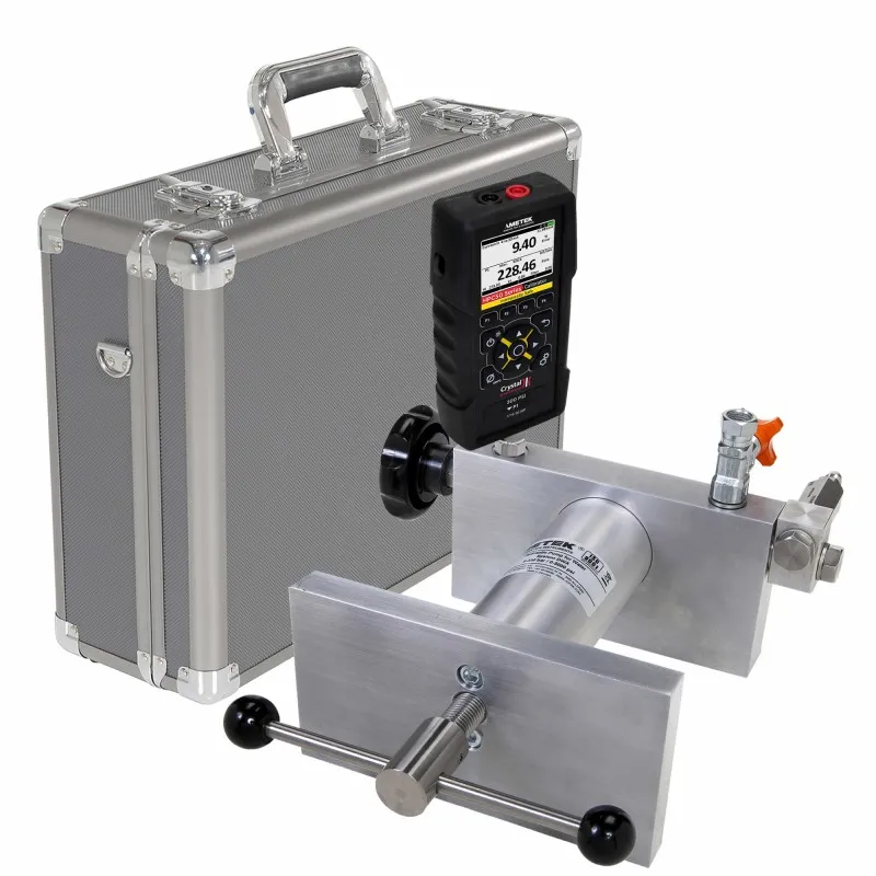 Ametek Crystal HPC50 [HPC51-15PSI-DWX] Intrinsically Safe, Single Sensor Handheld Pressure Calibrator w/Pump System D (Water) 0 to 5000 psi/350 bar, 1/4 NPT Male, 15 psi & Aluminum Case