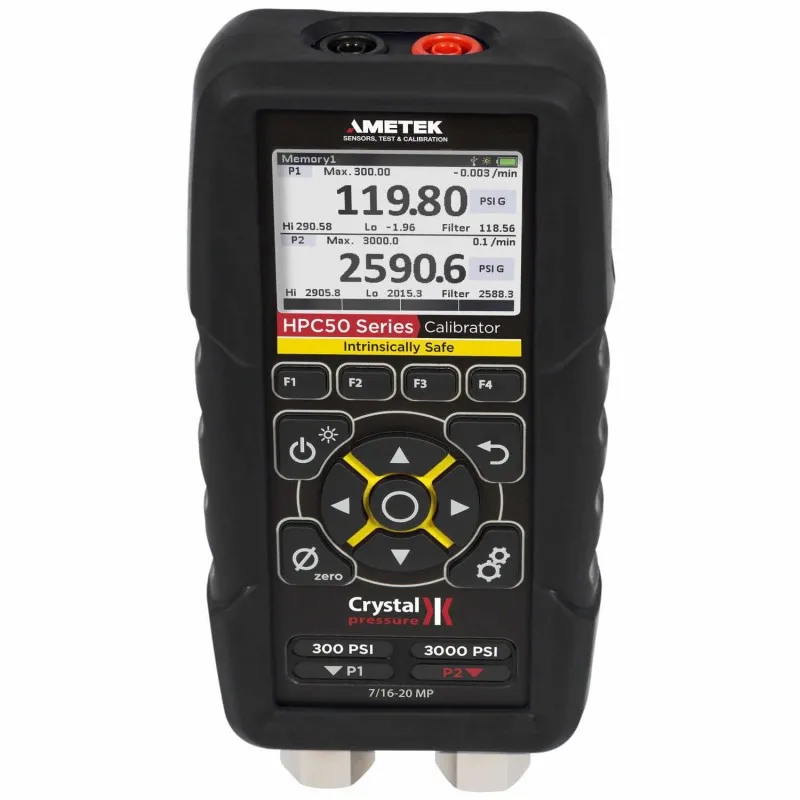 Ametek Crystal HPC50 [HPC52] Intrinsically Safe, Dual Sensor Handheld Pressure Calibrator - psi