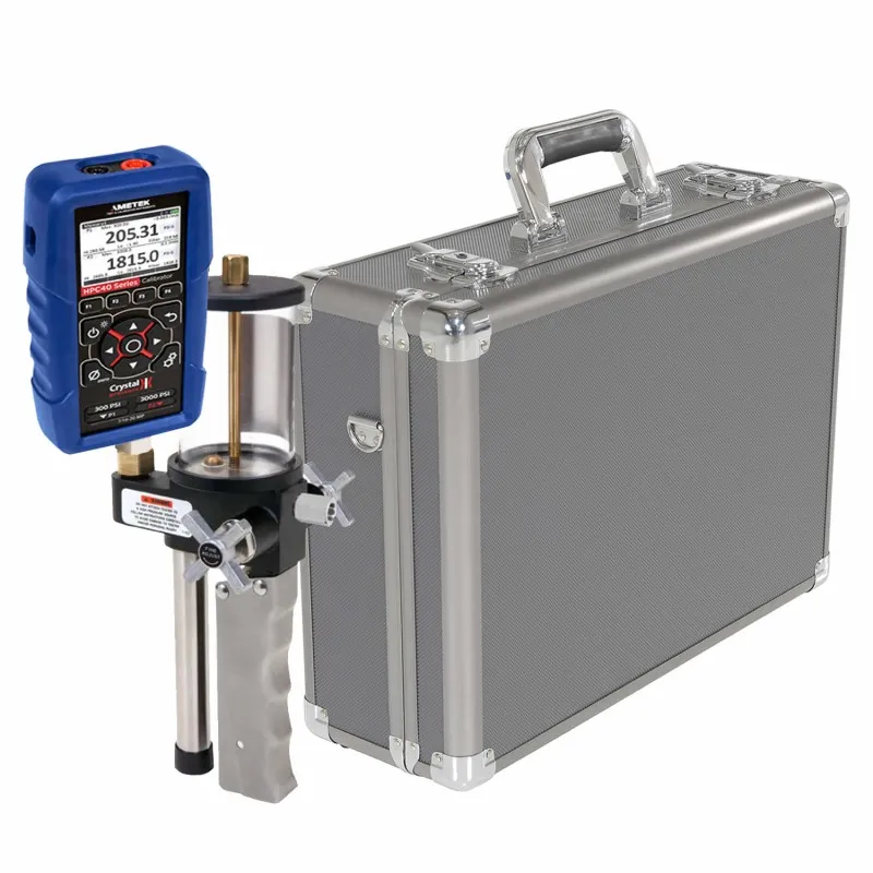 Ametek Crystal HPC40 [HPC41-30PSI-CHX] Single Sensor Pressure Calibrator w/Pump System C (Oil) 0 to 5000 psi/350 bar, 1/4 NPT Male, 30 PSI & Aluminum Case