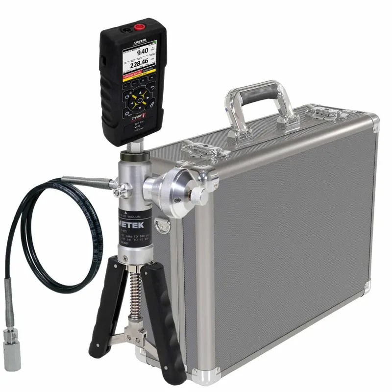 Ametek Crystal HPC50 [HPC51-15PSI-AXX] Intrinsically Safe, Single Sensor Handheld Pressure Calibrator w/Pump System A (Pneumatic) 0 to 30psi/2 bar, 1/4 NPT Male, 15 psi & Aluminum Case