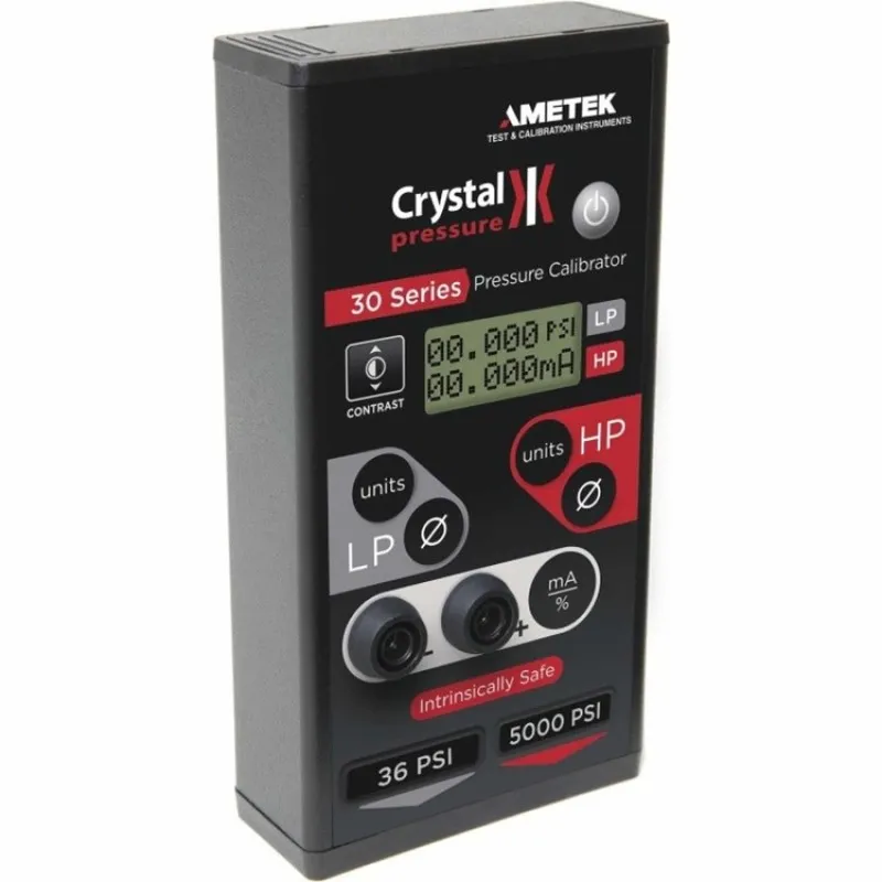 Ametek Crystal 30 [IS33-16/300PSI] Dual Sensor Digital Pressure Calibrator, Standard Manifold, 16 psi / 300 psi