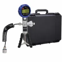 Ametek Crystal M1 [M1-1KPSI-AHX-E-W] Digital Pressure Gauge, 1/4" NPT Male, 0 to 1,000 PSI w/ Pump System A (Pneumatic) 0 to 40 bar, No Liquid (Drained) & Waterproof Case